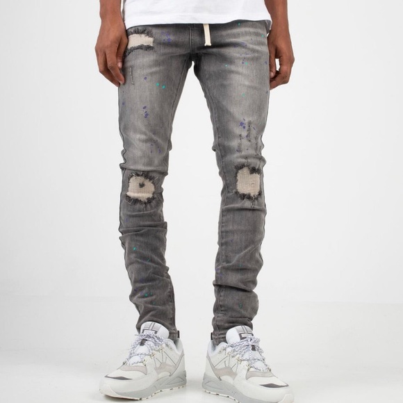 THRT DENIM GRIZZLY (DARK WASH) SKINNY JEANS - Picture 3 of 4